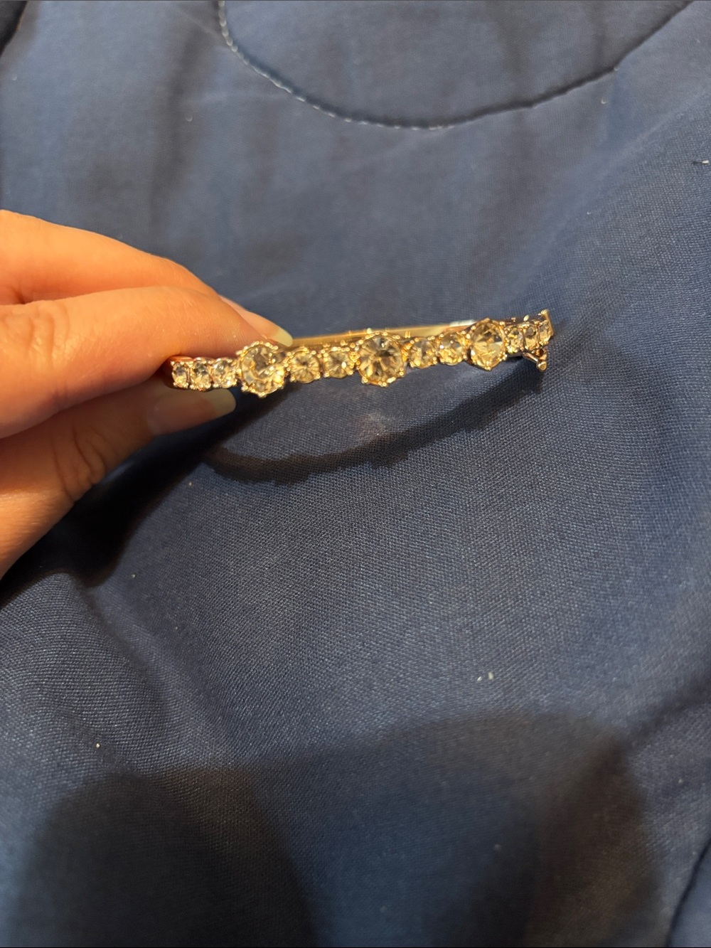 Givenchy Silver Clear Crystal Bracelet